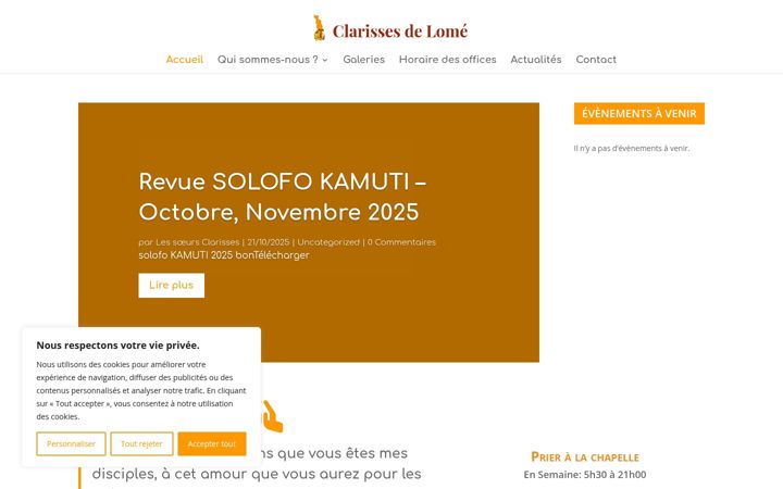 Screenshot van clarisses-togo-catholique.org