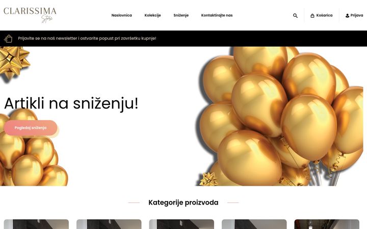 Screenshot van clarissima.hr