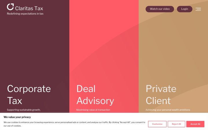 Screenshot of claritastax.co.uk