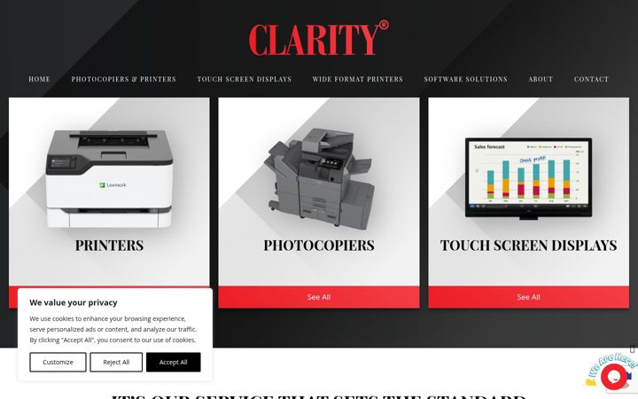 Screenshot of clarity-pennine.co.uk