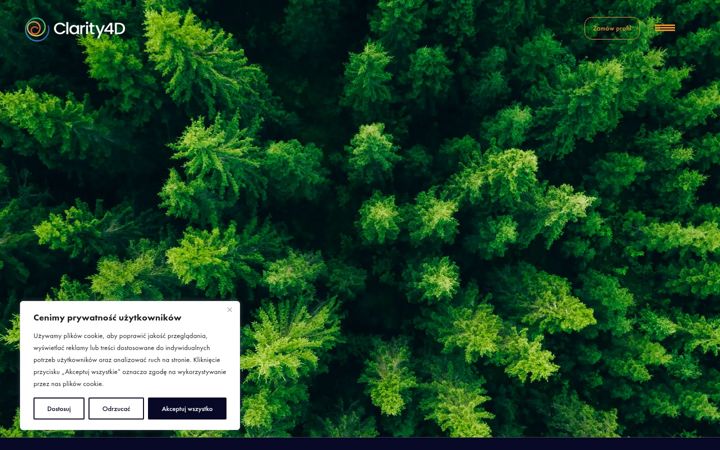 Screenshot stránky clarity4d.com.pl