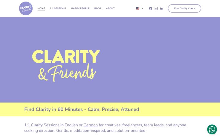 Screenshot of clarityandfriends.com