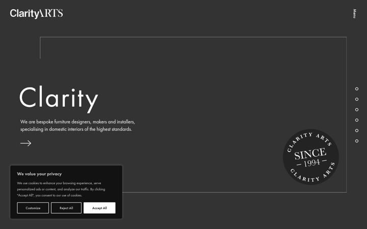 Screenshot of clarityarts.com