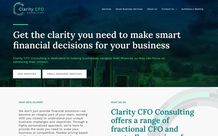 Captura de pantalla de claritycfo.io