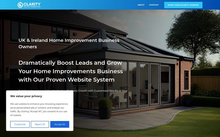 Screenshot of claritydigitalmarketing.com