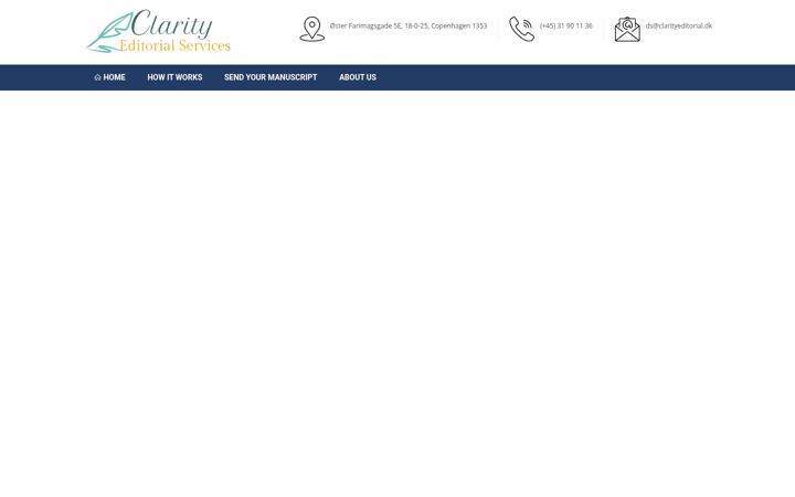 Screenshot of clarityeditorial.dk