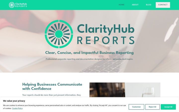 Screenshot of clarityhubreports.com