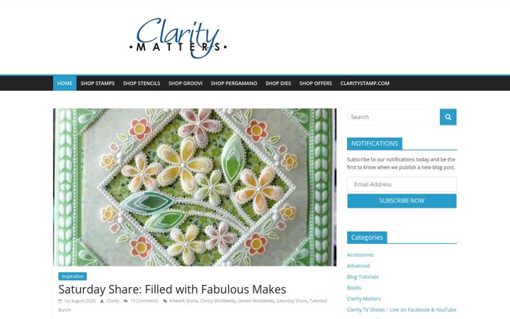 Screenshot of claritymattersblog.com