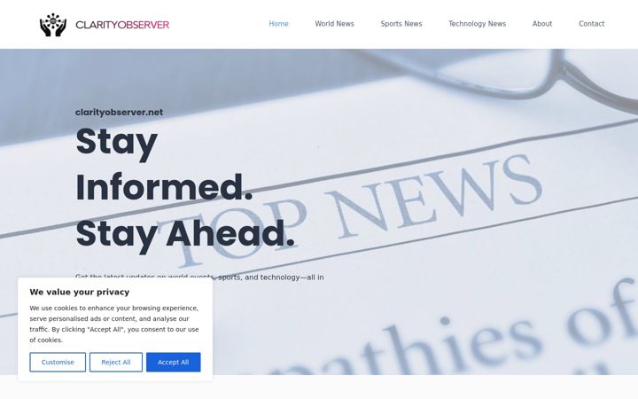 Screenshot di clarityobserver.net