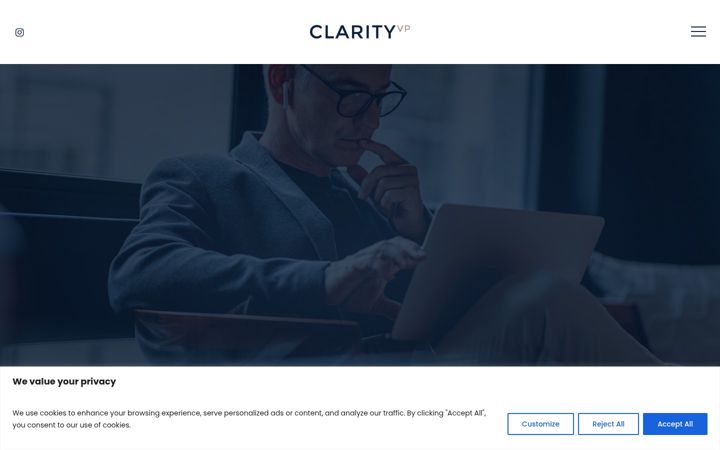 Skjermbilde av clarityvp.ie