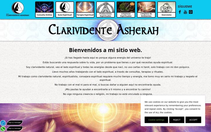 Screenshot of clarividenteasherah.com