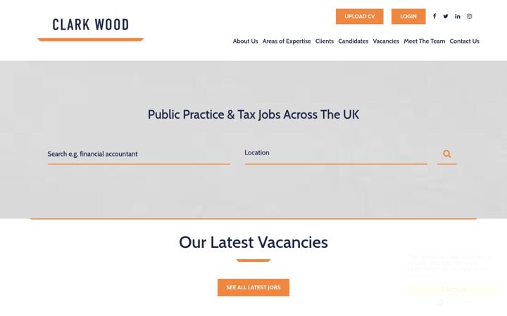 Screenshot of clark-wood.co.uk