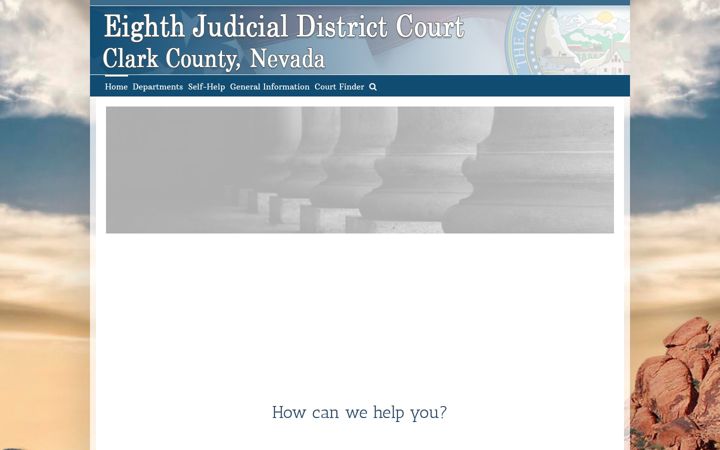 Screenshot of clarkcountycourts.us