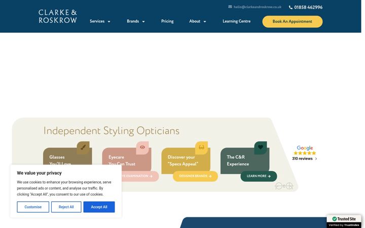 Screenshot of clarkeandroskrow.co.uk