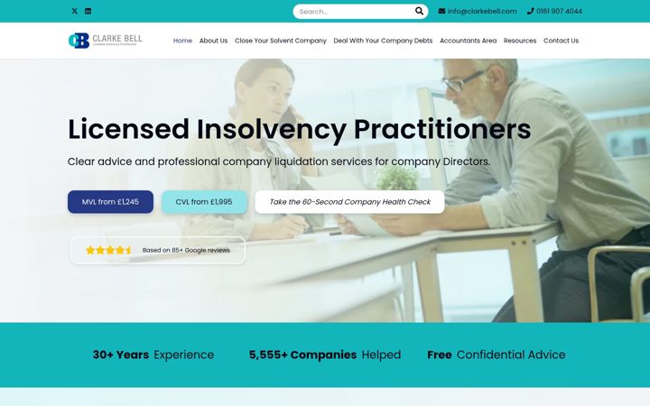 Screenshot of clarkebell.com