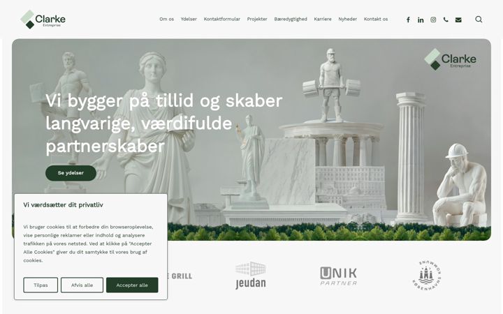 Screenshot of clarkeentreprise.dk