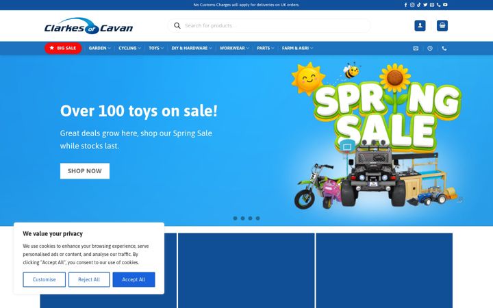 Екранна снимка на clarkesofcavan.co.uk