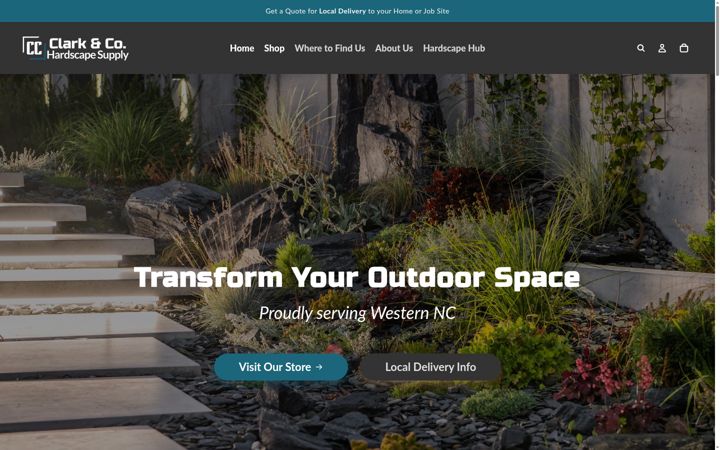Screenshot of clarkhardscapes.com