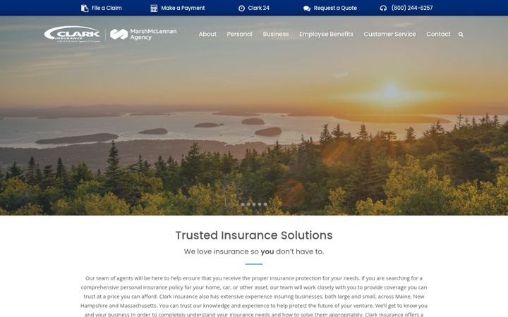 Screenshot of clarkinsurance.com
