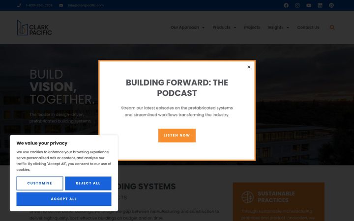 Screenshot of clarkpacific.com