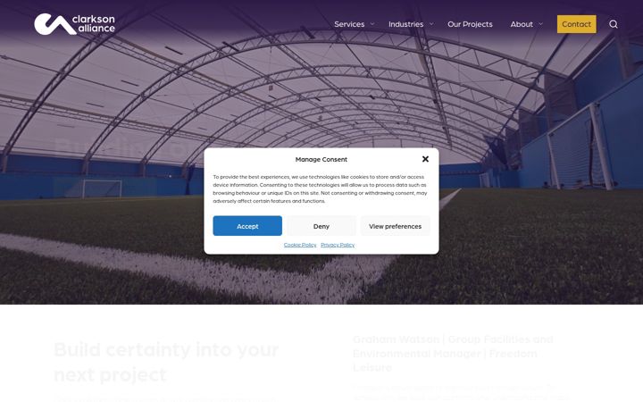 Screenshot of clarksonalliance.com