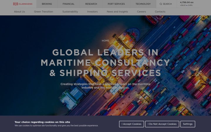 Screenshot of clarksons.com