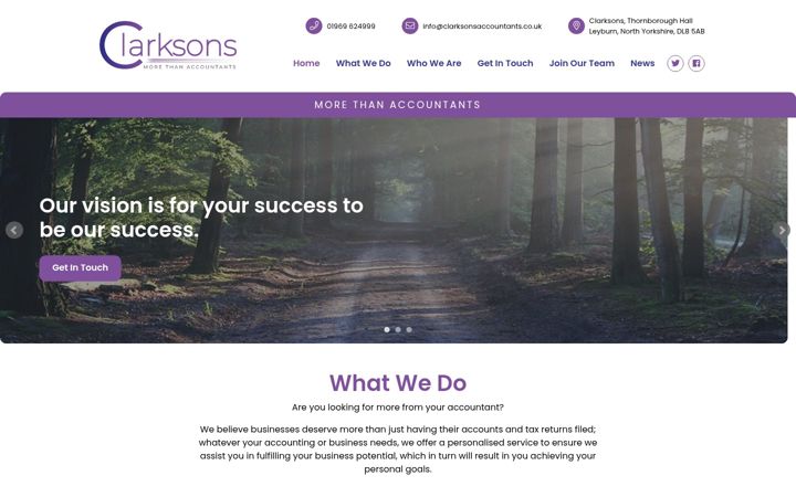 Screenshot of clarksonsaccountants.co.uk