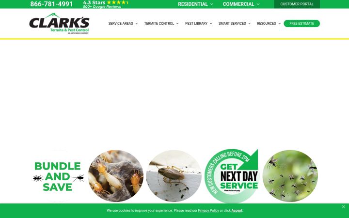 Screenshot of clarkspest.com