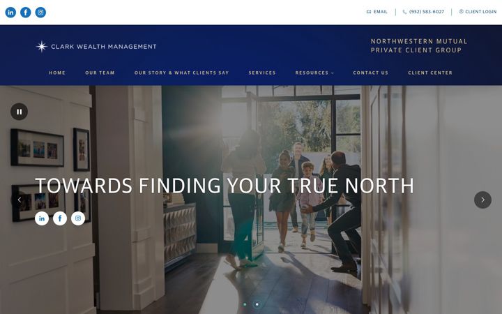 Screenshot of clarkwealthmanagement.nm.com