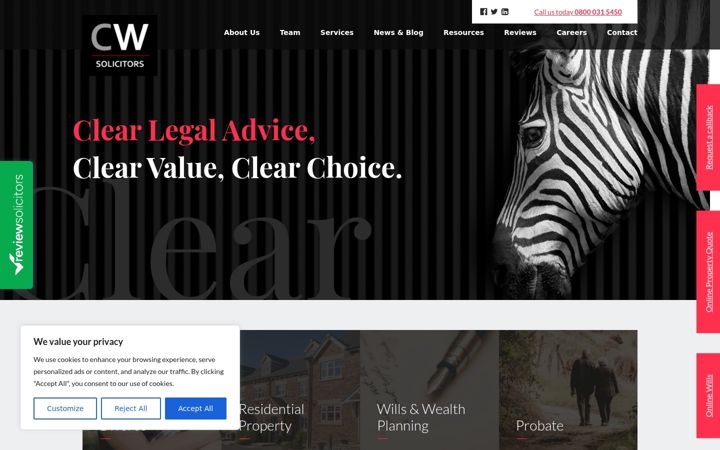 Screenshot of clarkwillis.com