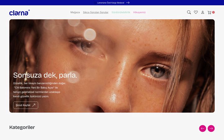 Ekrānuzņēmums no clarna.com.tr
