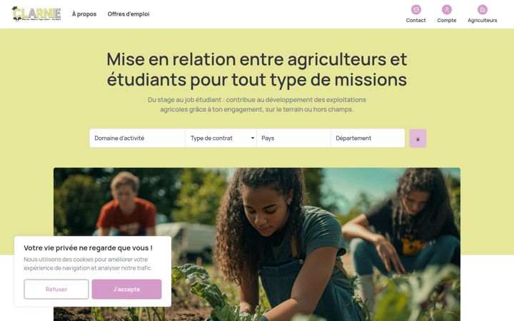 Screenshot of clarnie.com
