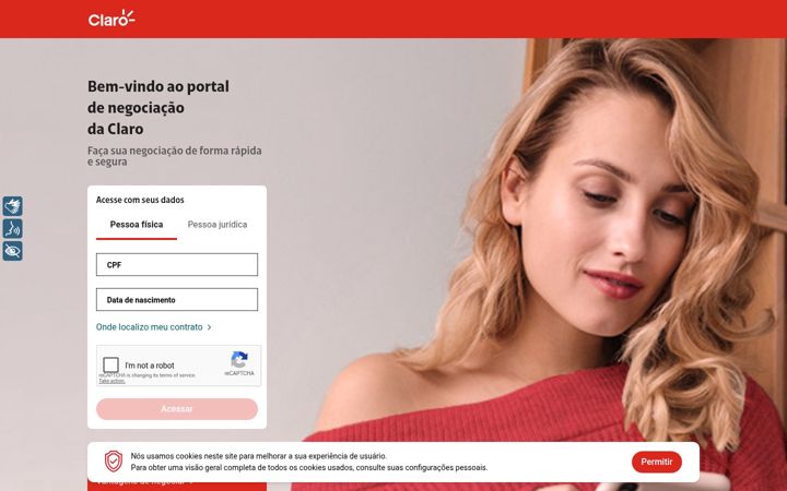 Screenshot of claronegocie.com.br