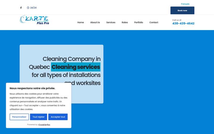 Screenshot of clartepluspro.com