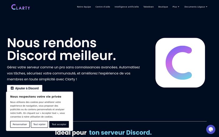 Screenshot van clarty.org