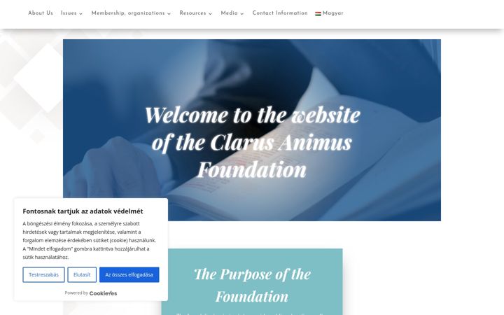 Captura de ecrã de clarusanimus.eu