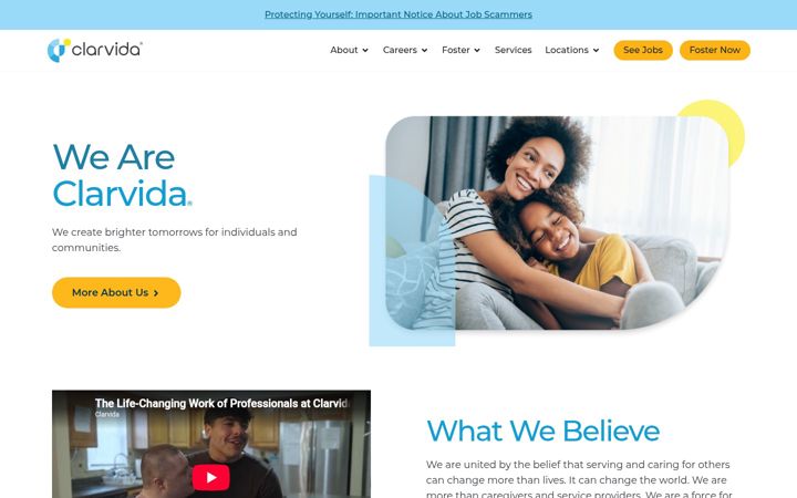 Screenshot of clarvida.com