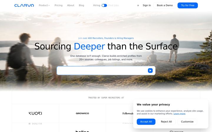 Screenshot of clarvo.ai