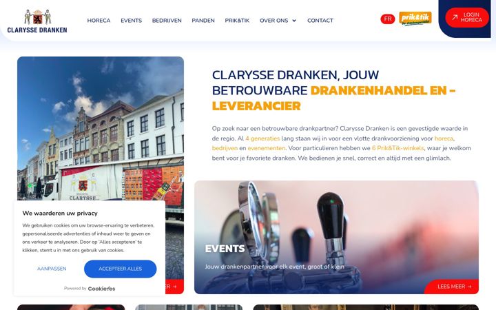 Screenshot of claryssedranken.be