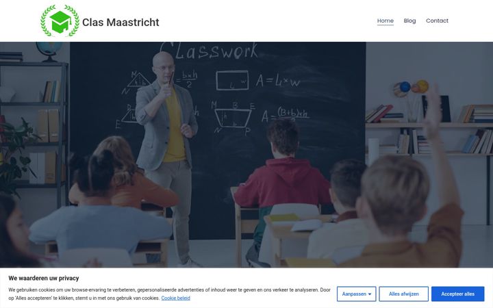 Екранна снимка на clas-maastricht.nl
