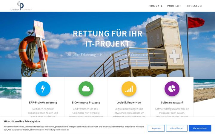 Screenshot of clasen-partner.com