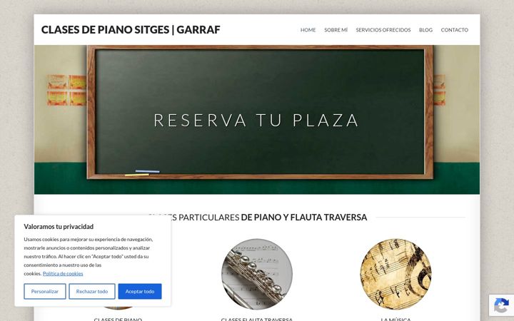 Screenshot of clasesdepianogarraf.com