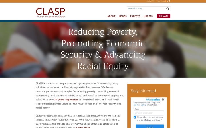 Screenshot of clasp.org