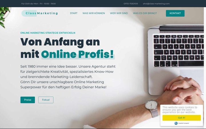 Screenshot of class-marketing.com