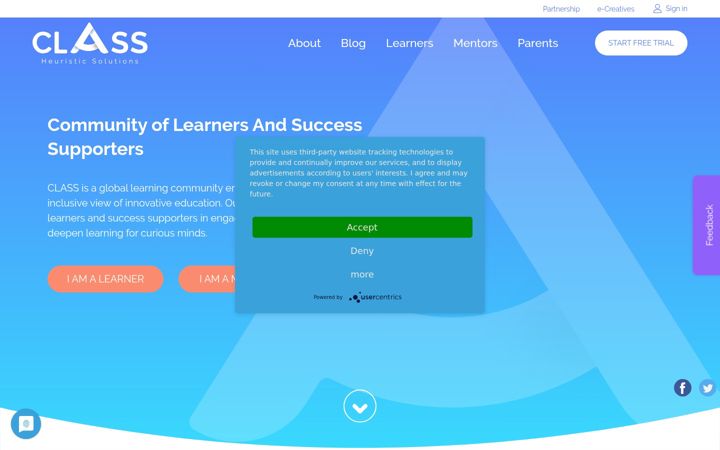 Screenshot ta' class-solutions.net