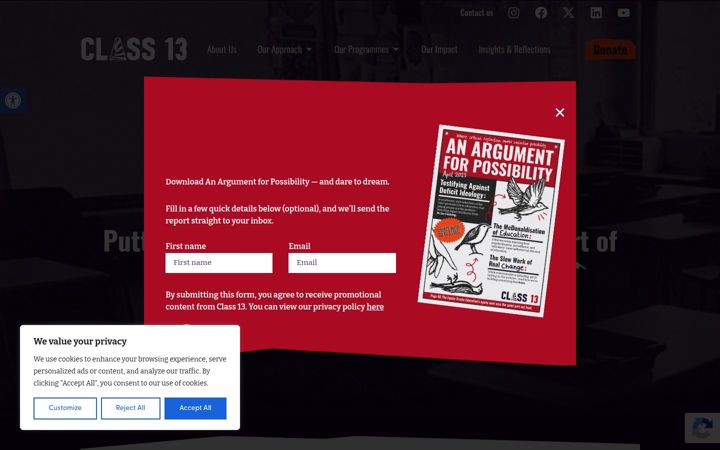 Screenshot van class13.org