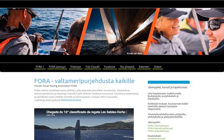 Screenshot von class40.fi