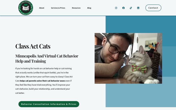 Screenshot of classactcats.com