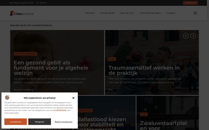 Екранна снимка на classactions.nl