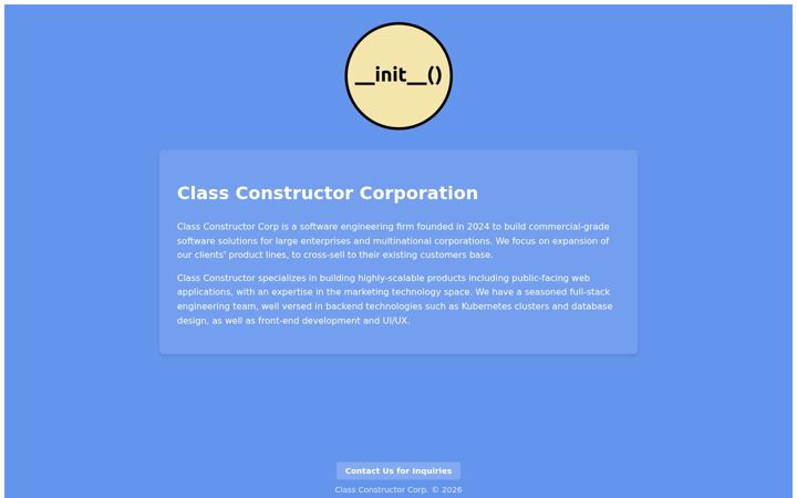 Screenshot of classconstructor.com
